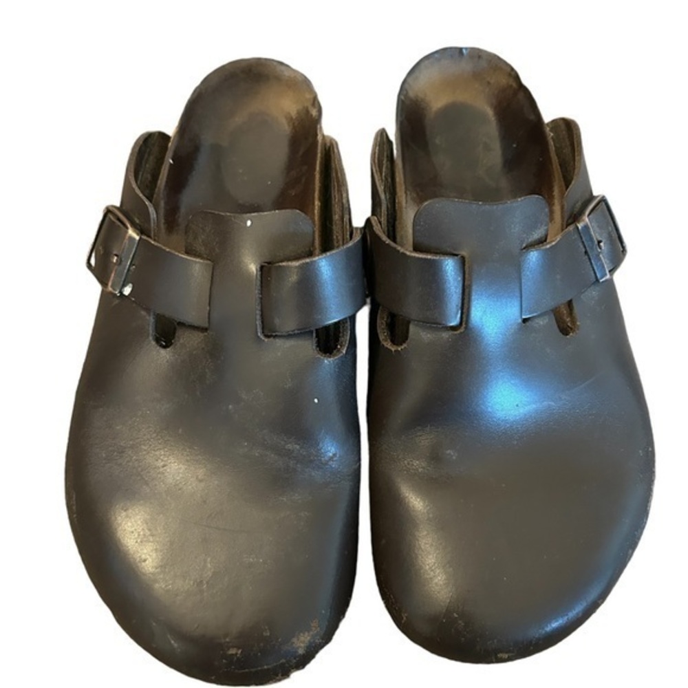 Birkenstock Brown Leather Mule Clog Sandal